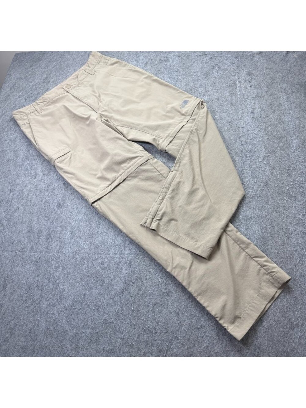 North Face Horizon II Convertible Hiking Pants Men 36 x 32 Khaki Tan Ankle Zip